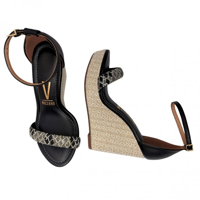 Sand Lia SandÃ¡lia Vizzano Espadrille Anabela Vizzano Sandalia