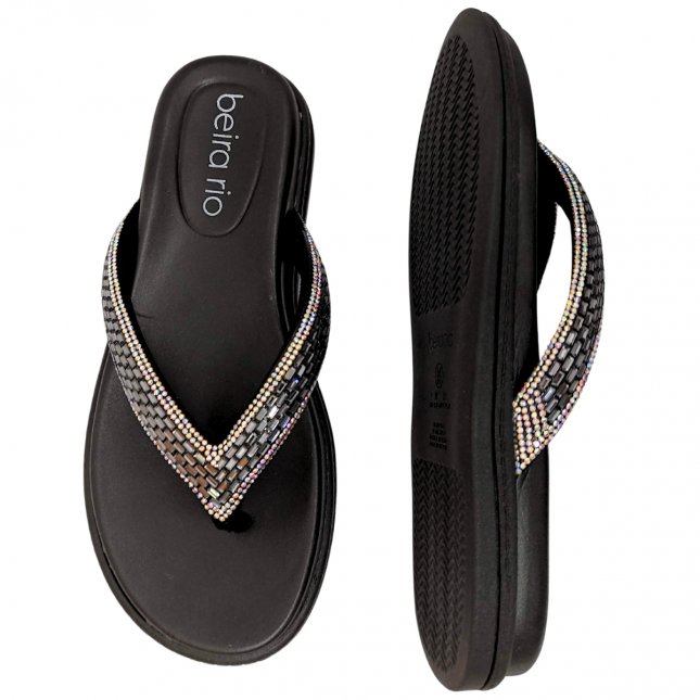 Tamanco Rasteira com Brilho Beira Rio Conforto