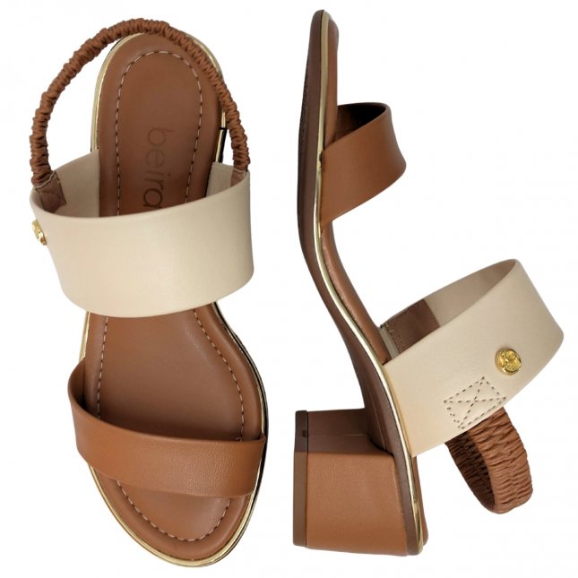 Sandália Conforto Salto Bloco Médio Beira Rio