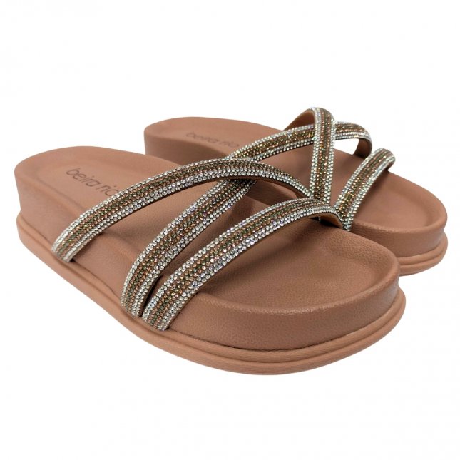 Tamanco Anabela Plataform com Brilho Beira Rio