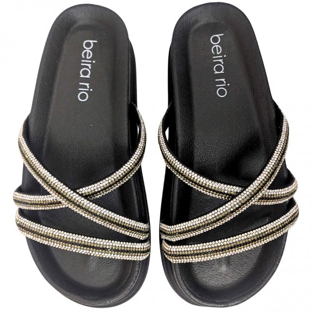 Tamanco Anabela Plataform com Brilho Beira Rio