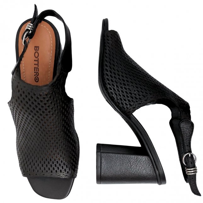 Bottero Sapato Preto Salto MÃ©dio Sapato Mocassim Da Bottero