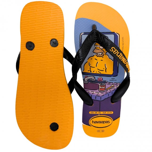 Chinelo Havaianas Simpsons Gold Calçados