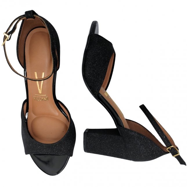 Rasteira Vizzano SandÃ¡lia Vizzano Fivela Preta Sand Lia SandÃ¡lia