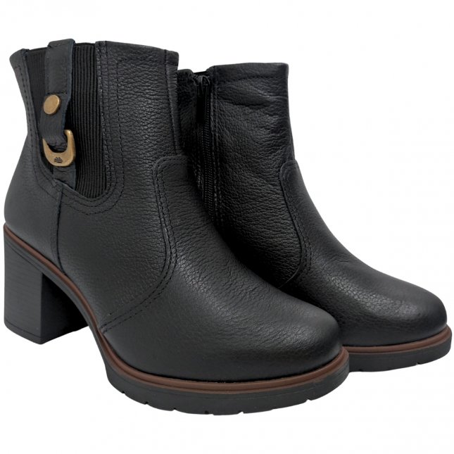 Bota Cadarço Bota Cano MÃ©dio Salto Fino HOT Calça Dobrada Bota - Main Image