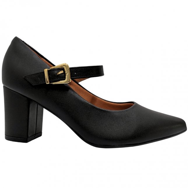 Sapato Scarpin Boneca Salto Bloco Médio Vizzano