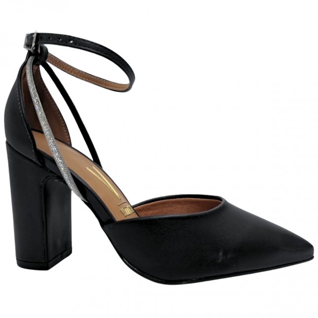 Vizzano Salto Grosso Bota Com Brilho Vizzano Sapato Scarpin Salto