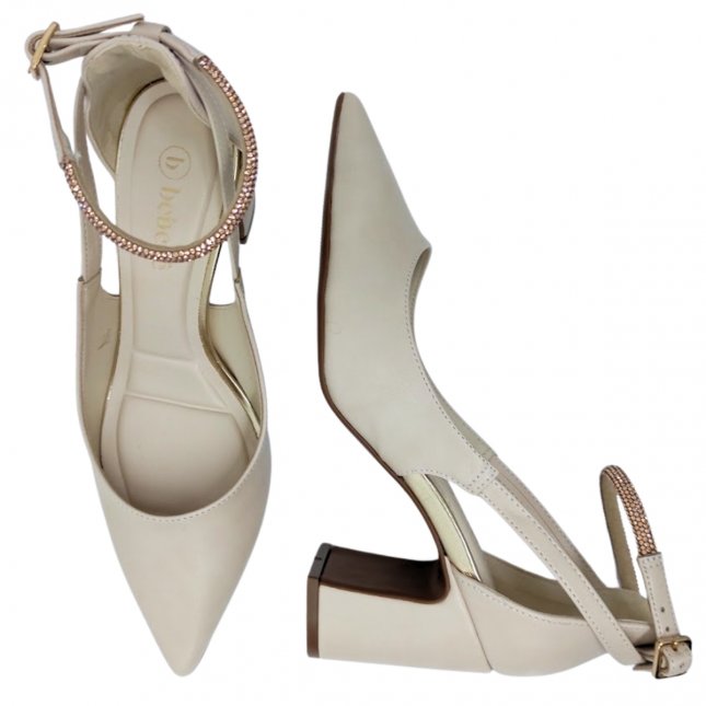 Sapato Salto Bloco Bico Fino Bebece T7021-223