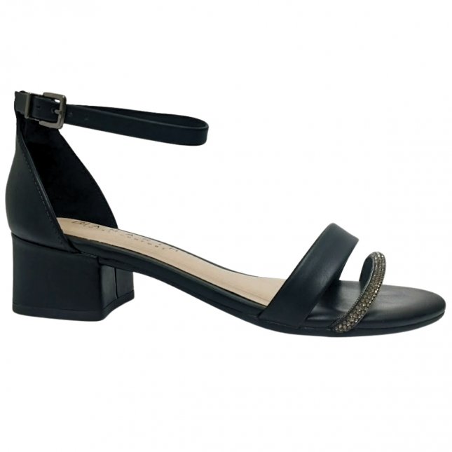 Sandália Ramarim Gisele 24-5208 Salto Baixo E Tira Com Brilho