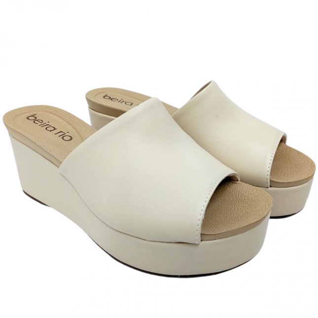 Tamanco Anabela Salto Médio Beira Rio