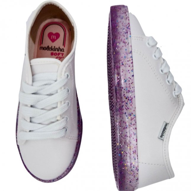 Tênis Infantil Molekinha Dual Color - Branco Que Muda De Cor | Tamanho 29