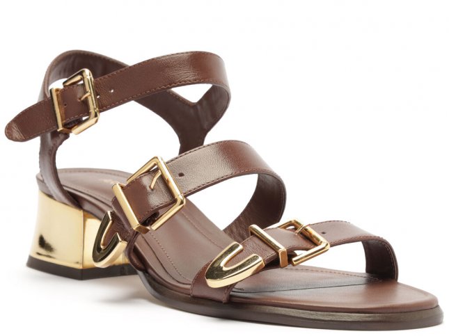 Salto Baixo Sandalia Arezzo Salto Médio Sandalia Laranja Arezzo