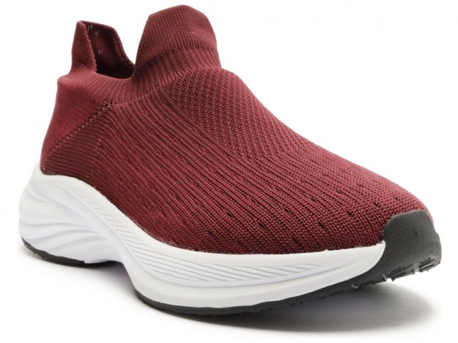 Tênis Arezzo Slip On Knit Bordo