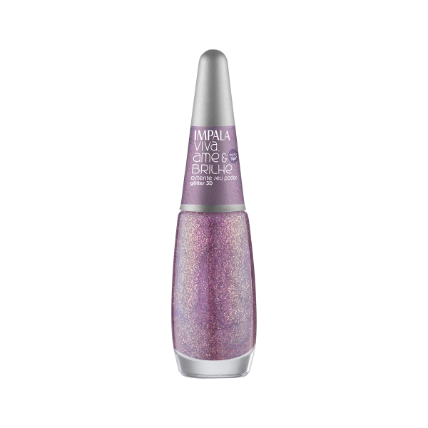 Esmalte Impala Viva, Ame e Brilhe Glitter 3D - Ostente Seu Poder