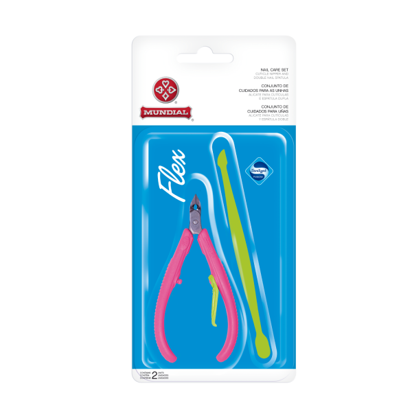 Alicate de Cutícula com Espátula Dupla 168FL Flex | Mundial.com