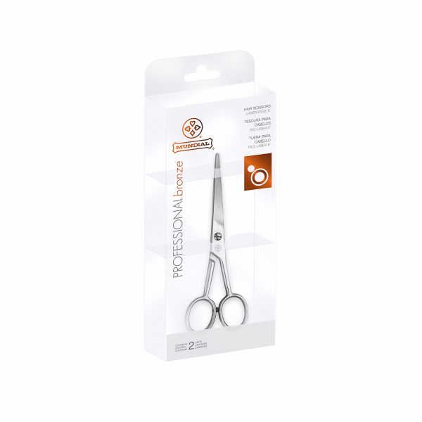 Tesoura Para Cabelo Fio Laser BC-340 Bronze 5 Polegadas Mundial