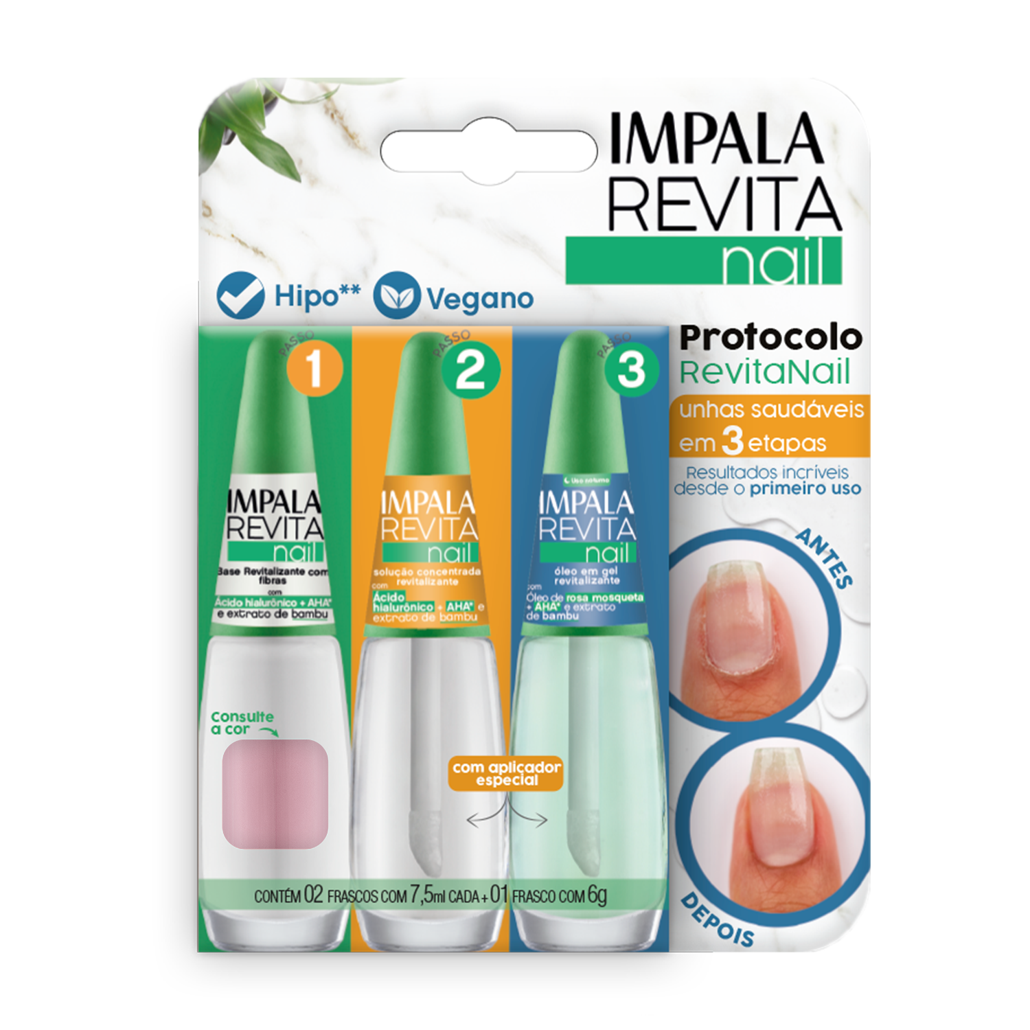 KIT UNHAS PERFEITAS 2: Kit RevitaNail- Base Rosa Sweet, Solução ...