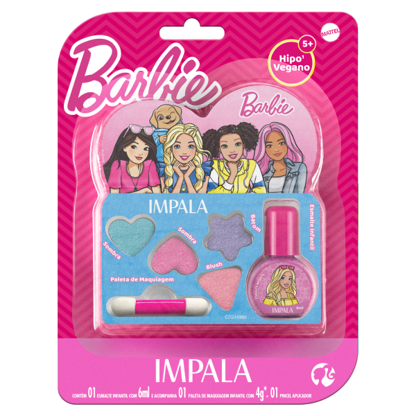Kit Esmalte e Maquiagem Infantil Impala Barbie