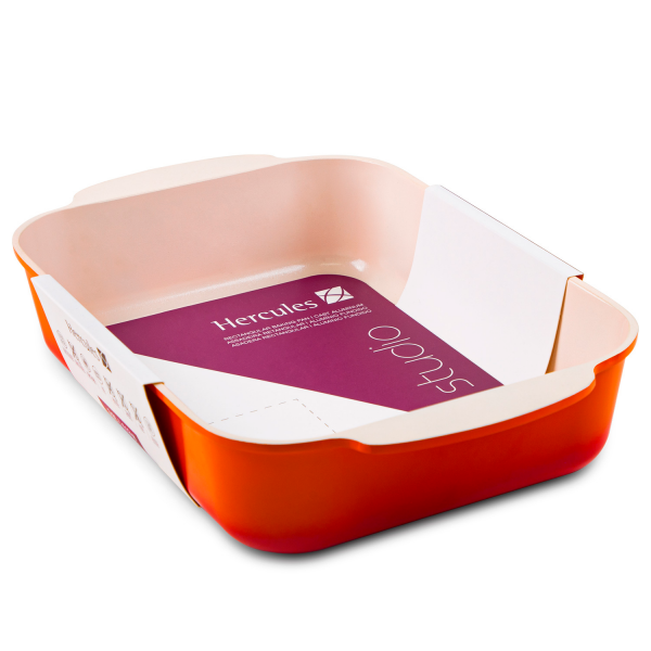 Assadeira Studio Hercules 30x22cm Retangular Laranja PA9000-A30L