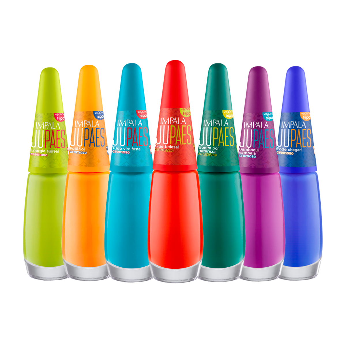 Kit 7 Esmaltes Impala Coleção Ju Paes Nosso Jeitinho