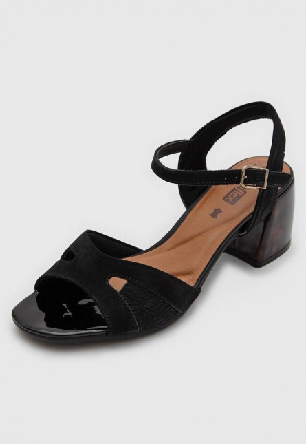 Sandália comfortflex recortes preta Clearance