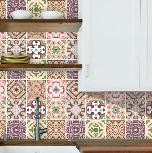 Kit de Adesivos para Azulejo com 18 und. - Azu016