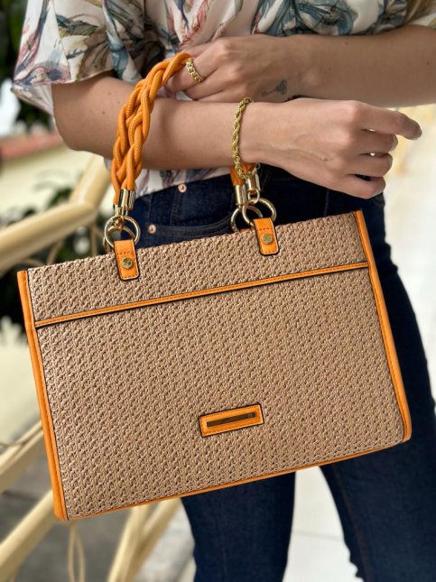 Bolsa Wj 45759 Laranja/Palha