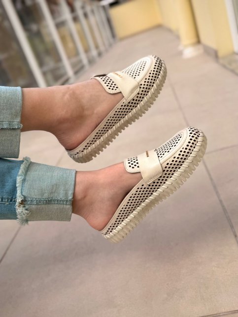 Mule Bottero Feminino Off White Iria Calçados