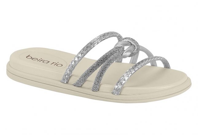 Beira Rio SandÃ¡lia Preto E Branco Sandália Beira Rio Feminina