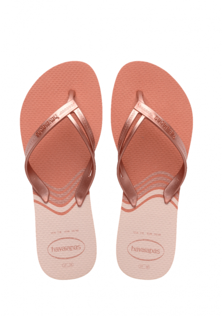 Sandália Havaianas Elegance Print Feminina Rosa Clay Iria Calçados