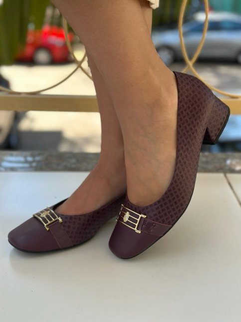 Sapato Scarpin Usaflex Al0803005003 Ameixa