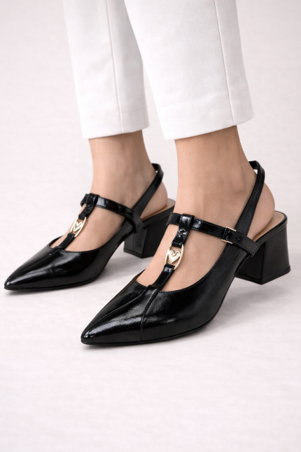 Scarpin Mississipi Feminino Salto Bloco Preto - Iria Calçados
