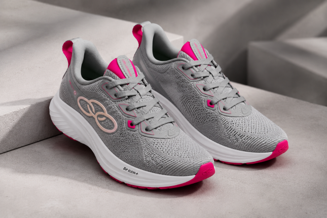 ウィズ Tênis Olympikus Swift 5 Cinza com Rosa Feminino - Iria Calçados