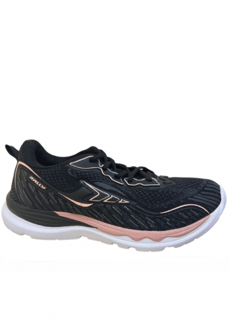 Tênis Rally 8617 Preto/Nude