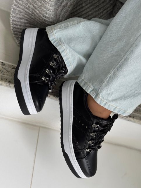 Tênis Ramarim Feminino Casual Preto Iria Calçados