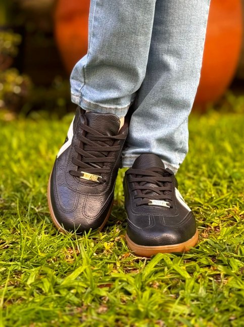 Tênis Vizzano Feminino Casual Chocolate/Branco - Iria Calçados