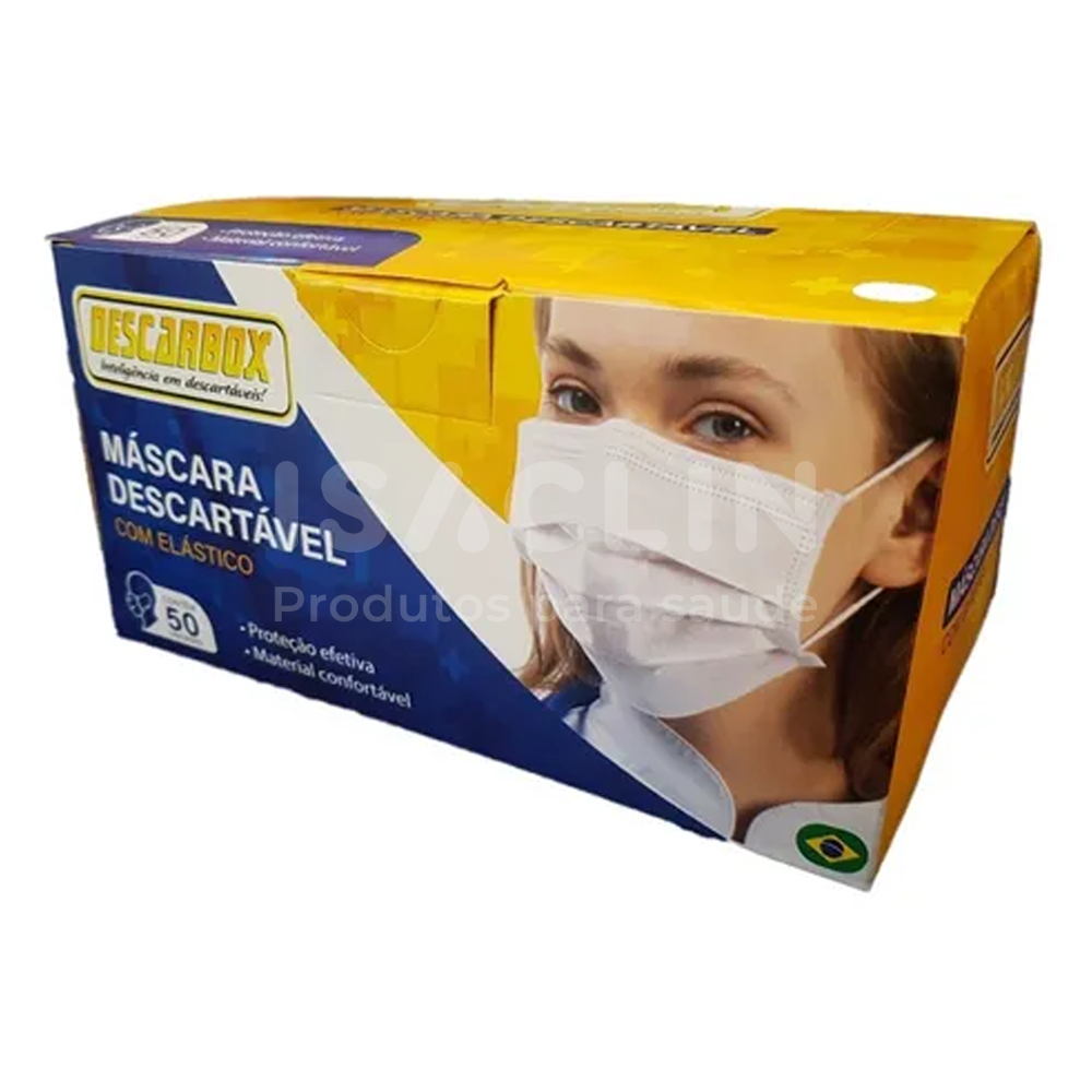 Máscara Descartável com elástico Descarbox