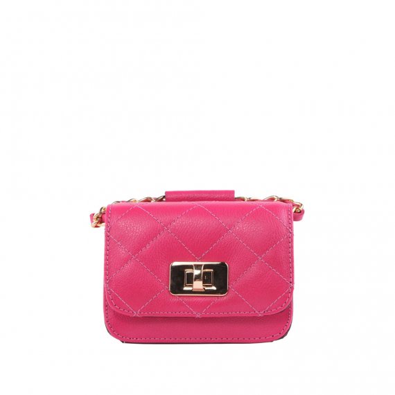 Bolsa Mini Feminina em Couro Pink