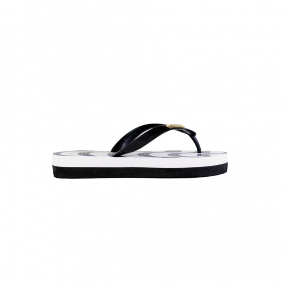 Chinelo Emborrachado Preto Branco