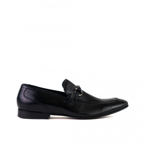 Mocassim Social Em Couro Preto