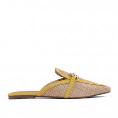 Imagem - Mule Feminino Palha Areia/Amarelo