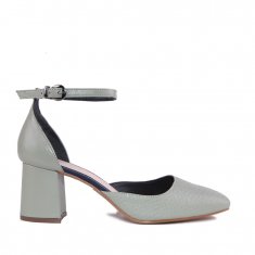 Imagem - Scarpin Feminino em Couro Sucuri Salvia/Marinho