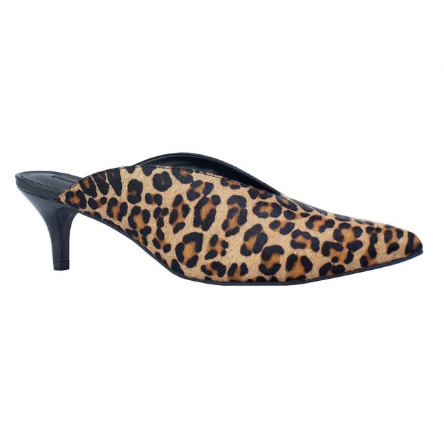 Tamanco Animal Print com Salto Sabrina