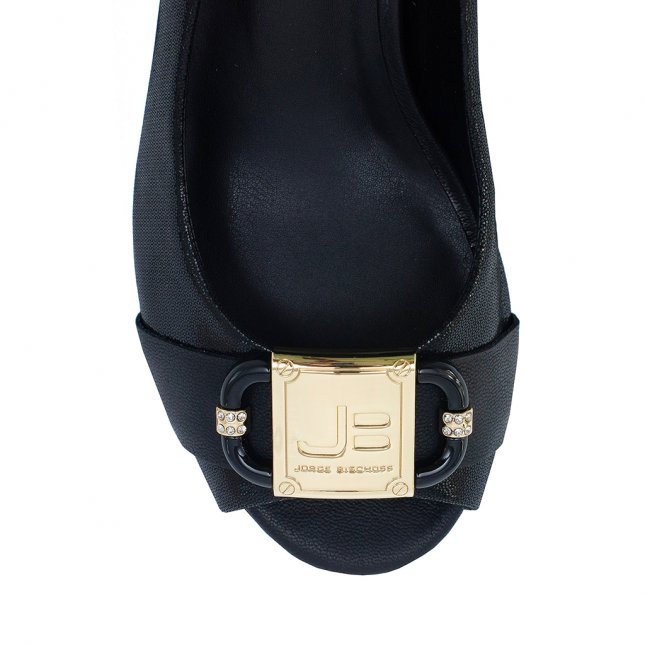 peep toe preto jorge bischoff