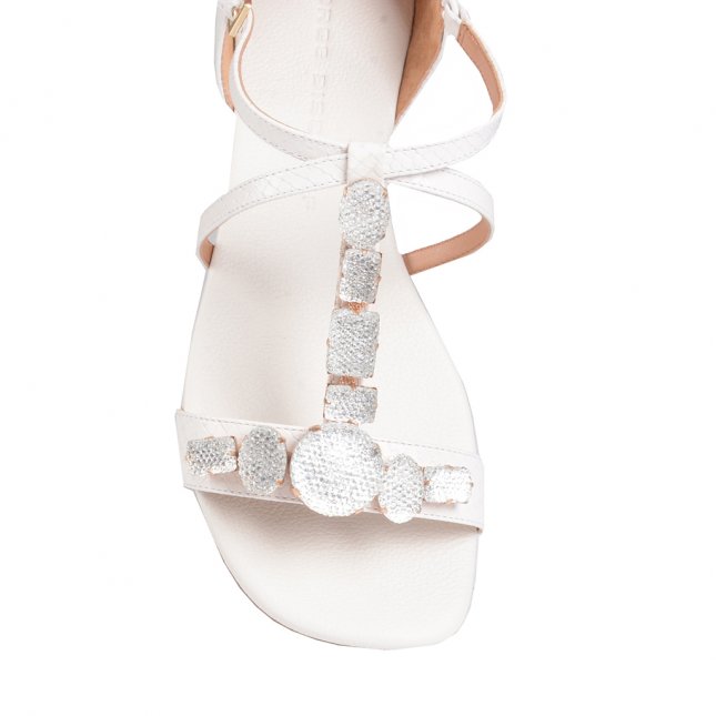 sandalia branca jorge bischoff