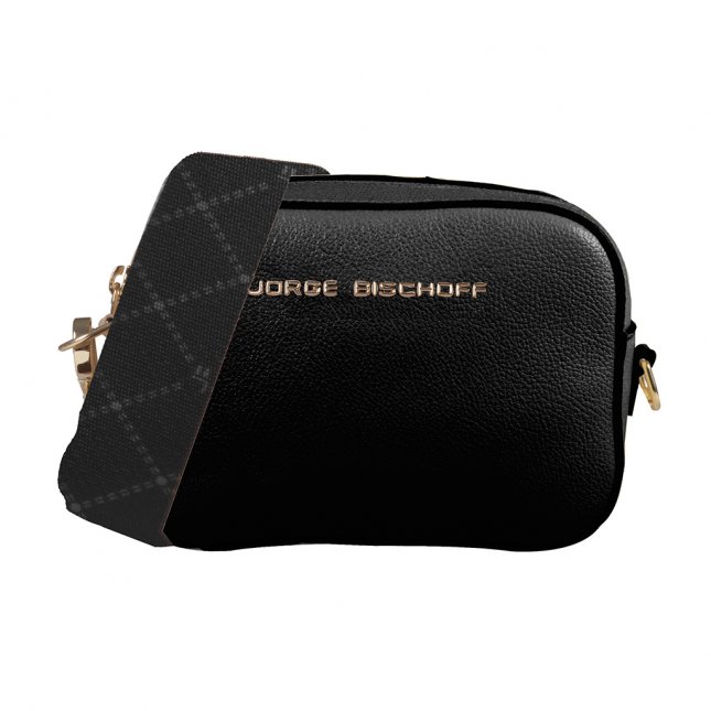 Clutch Tiracolo Preta com Alça Gorgorão I20