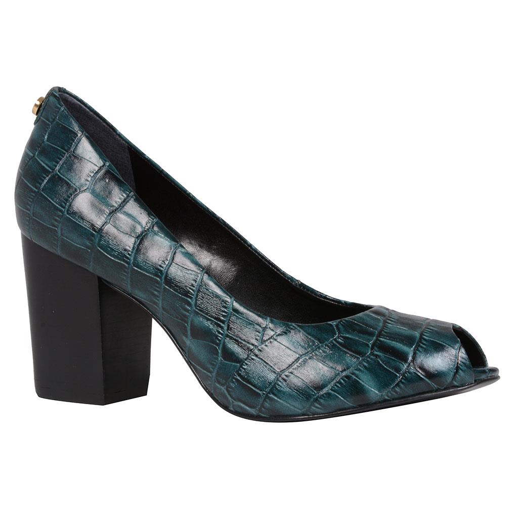 sapato feminino verde escuro