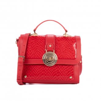 Imagem - Bolsa Satchel Vermelho Rubi Mandala JB