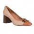 Scarpin Bege Salto Flare I21