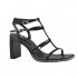 Naked Sandal Preta em Couro V22
